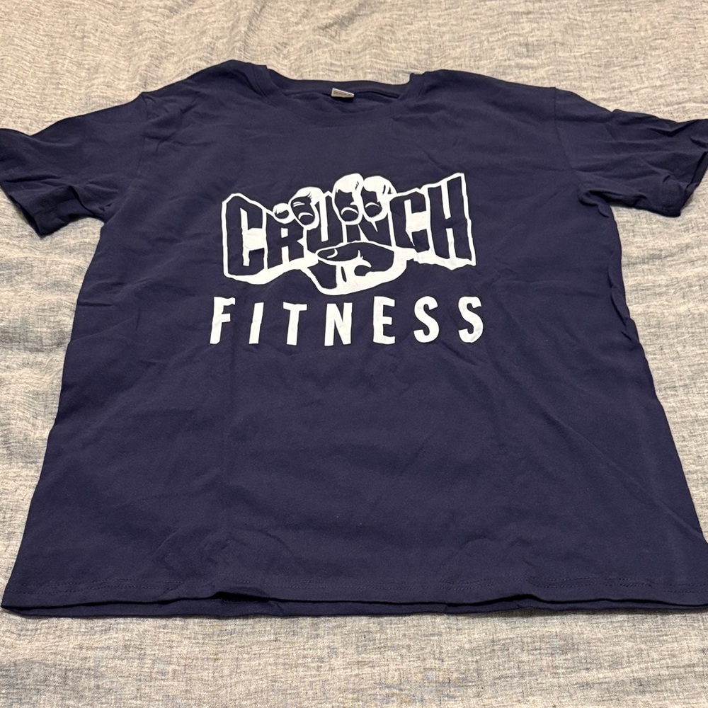 Men's Crunch Fitness Navy Blue T-Shirt Size L